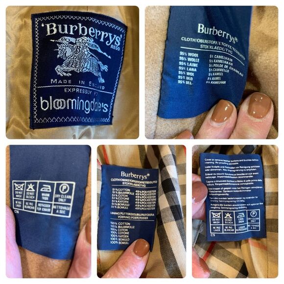 Burberry 80s Nova Check Wool/Camel Hair Liner Double Breasted Trenchcoat Men 44R - Picture 7 of 12